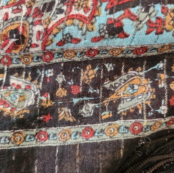 India Bohemian Paisley Fringe Shawl Cotton - Picture 5 of 9